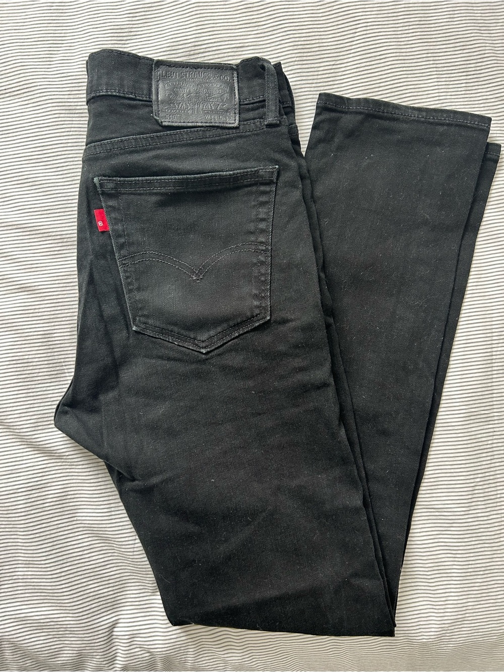 Levi's Men's Skinny Black Jeans with Signature Red Tab